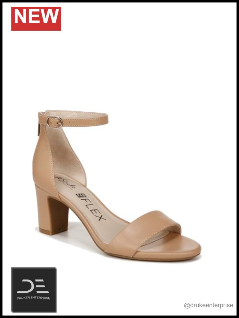 Heeled Ankle Strap Sandals with Block Heel and Platform